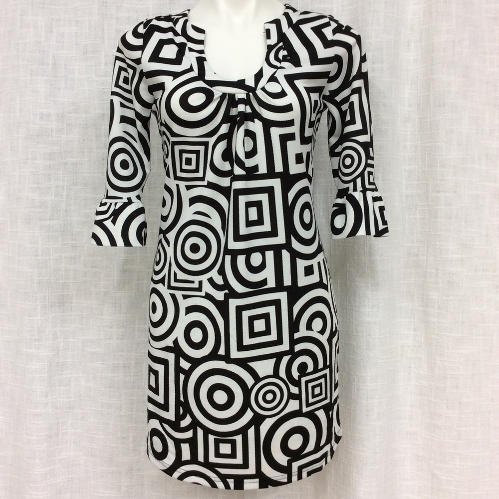 Aryeh Black & White Geometric Dress/ Tunic